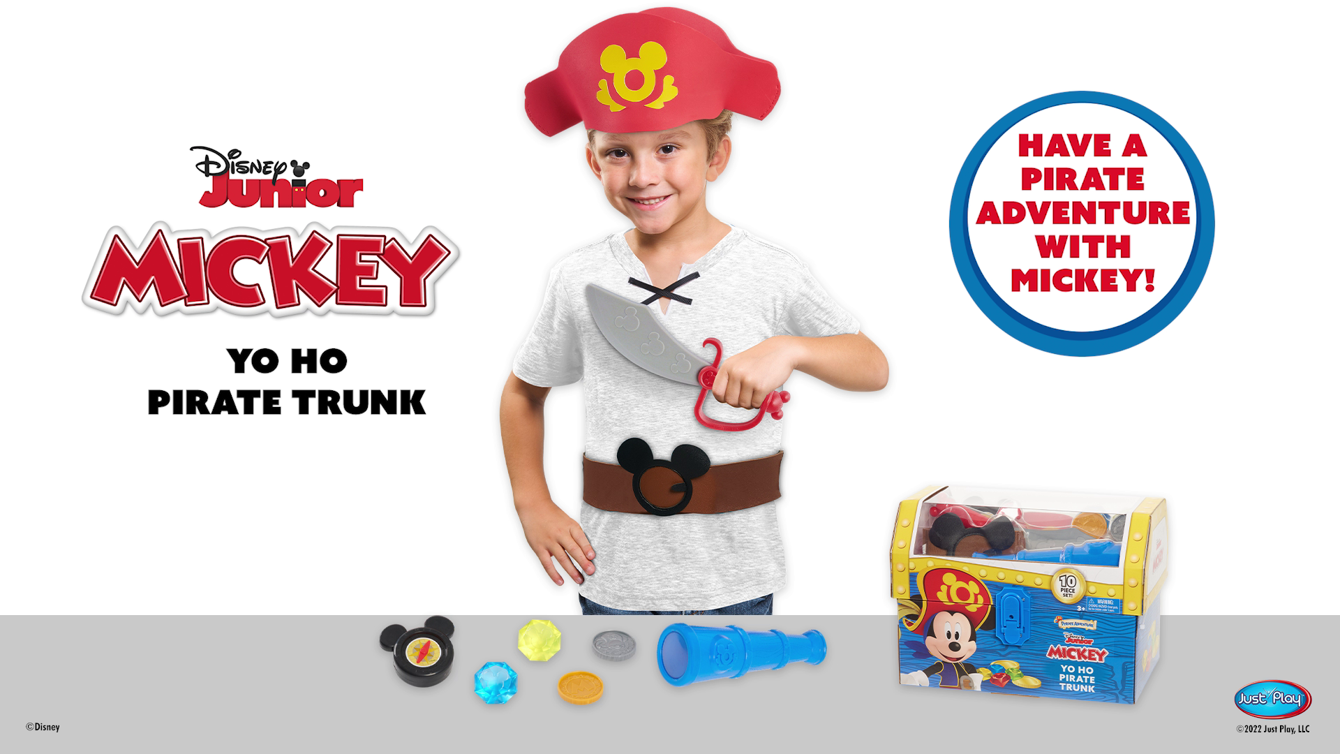 Amazon.com: Disney Junior Mickey Mouse Funhouse Yo-Ho Pirate Trunk